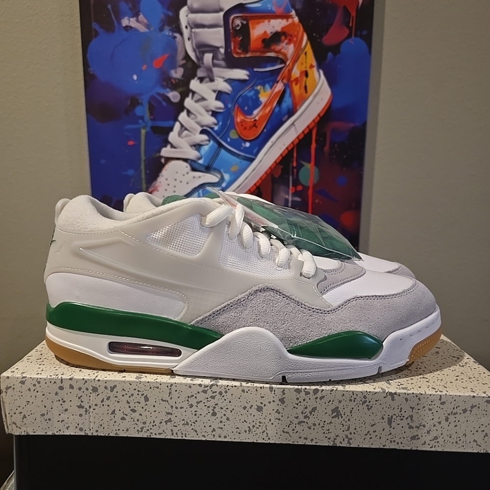 Nike Air Jordan 4 RM Pine Green White Gum Grey Men's FQ7939-103 Brad New !
